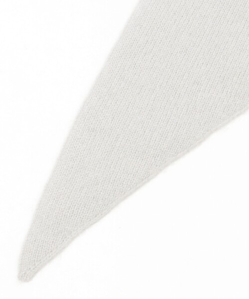 ASAUCE MELER（アソースメレ）の「ASAUCE MELER カシミヤ シームレストライアングルストール（ストール/ショール・レディース・ライトグレー/ダークブラウン/ライトパープル/ライトブルー・FREE）」の8枚目の写真