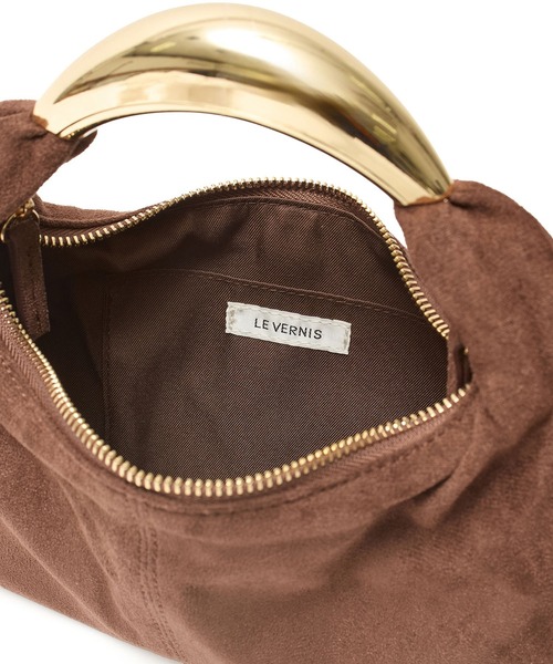 LE VERNIS(ル・ベルニ)の「(LE VERNIS)SCULPTURE TRIANGLE S(ハンドバッグ・レディース・ブラック/ブラウン・ONE SIZE)」の15枚目の写真