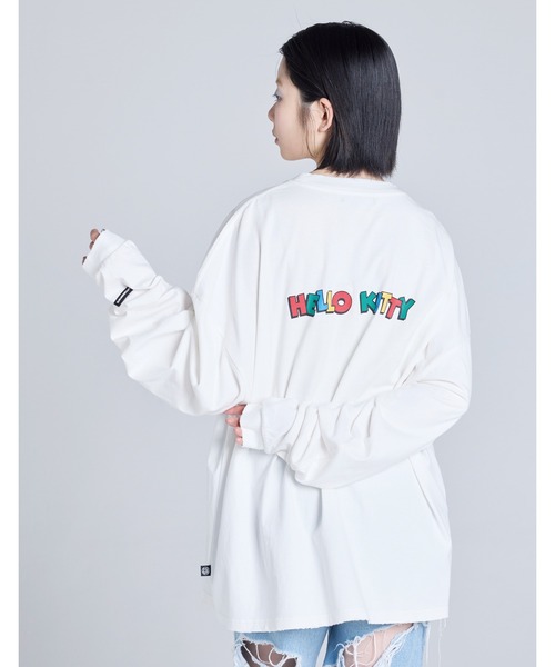 ハローキティコラボ(ハローキティコラボ)の「hello kitty x little sunny bite long tee(Tシャツ/カットソー・レディース・ホワイト/ピンク/ブラック・SMALL/MEDIUM)」の4枚目の写真