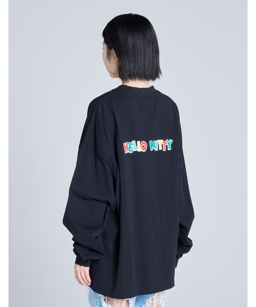 ハローキティコラボ(ハローキティコラボ)の「hello kitty x little sunny bite long tee(Tシャツ/カットソー・レディース・ホワイト/ピンク/ブラック・SMALL/MEDIUM)」の16枚目の写真