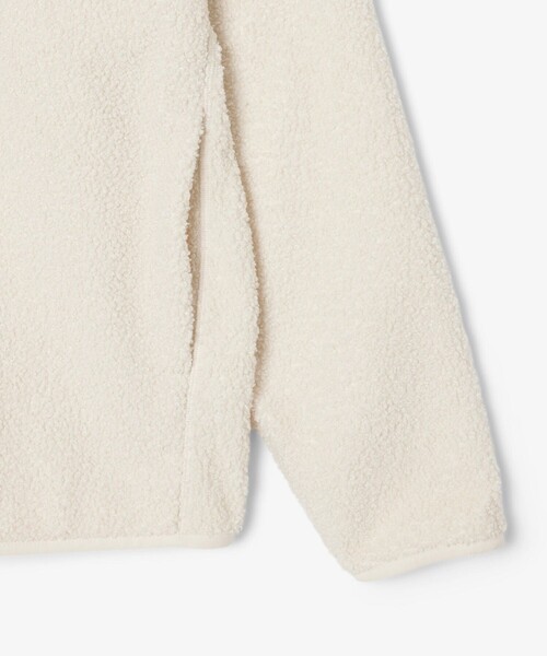 LACOSTE（ラコステ）の「ハイネックハーフジップ オーバーサイズブークレフリースブルゾン（ブルゾン・メンズ・ダークブラウン/オフホワイト・2/3/5/4）」の17枚目の写真