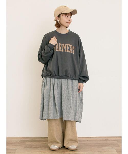 Samansa Mos2(サマンサ モスモス)の「【M/Lサイズ】ツータックゆるストレートパンツ(その他パンツ・レディース・ベージュ/カーキ/ブラック/チャコールグレー・M/L)」の14枚目の写真