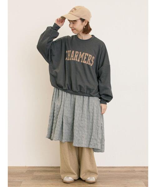 Samansa Mos2(サマンサ モスモス)の「【M/Lサイズ】ツータックゆるストレートパンツ(その他パンツ・レディース・ベージュ/カーキ/ブラック/チャコールグレー・M/L)」の15枚目の写真