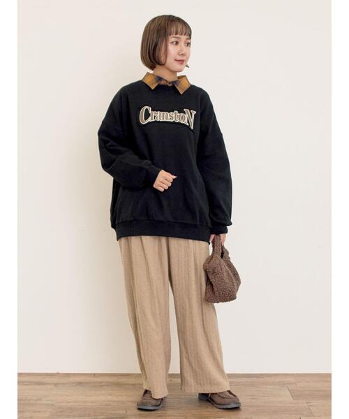 Samansa Mos2(サマンサ モスモス)の「【M/Lサイズ】ツータックゆるストレートパンツ(その他パンツ・レディース・ベージュ/カーキ/ブラック/チャコールグレー・M/L)」の17枚目の写真