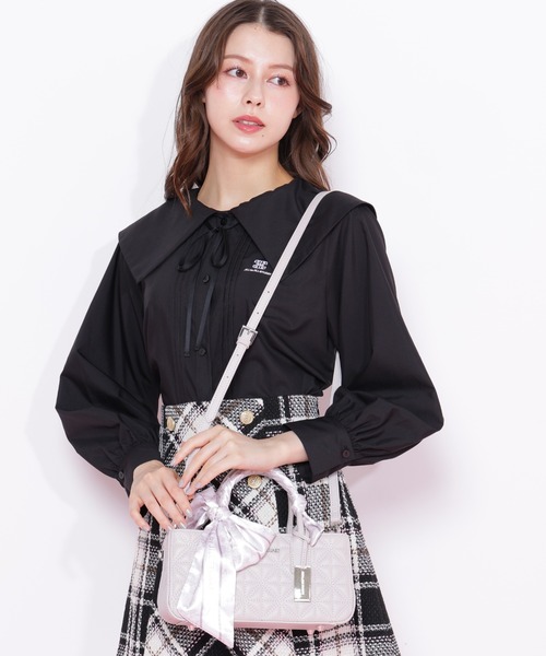 JILL by JILL STUART（ジルバイジルスチュアート）の「【完売カラー再入荷】スカーフキルティングトート（ショルダーバッグ・レディース・ブルー/ブラック/ピンク・FREE）」の12枚目の写真