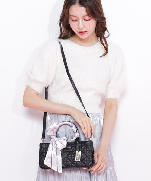 JILL by JILL STUART（ジルバイジルスチュアート）の「【完売カラー再入荷】スカーフキルティングトート（ショルダーバッグ・レディース・ブルー/ブラック/ピンク・FREE）」の14枚目の写真