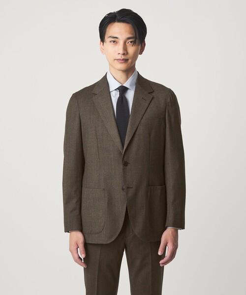 セール】GLR CLOTH フラノ柄 2B RG ジャケット -ストレッチ