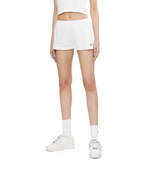 A BATHING APE(アベイシングエイプ)の「BABY CORE BADGE POINTELLE SHORTS(その他パンツ・レディース・アイボリー/ブラック・SMALL/X-SMALL)」の5枚目の写真