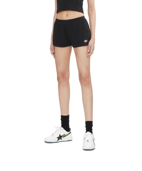 A BATHING APE(アベイシングエイプ)の「BABY CORE BADGE POINTELLE SHORTS(その他パンツ・レディース・アイボリー/ブラック・SMALL/X-SMALL)」の6枚目の写真