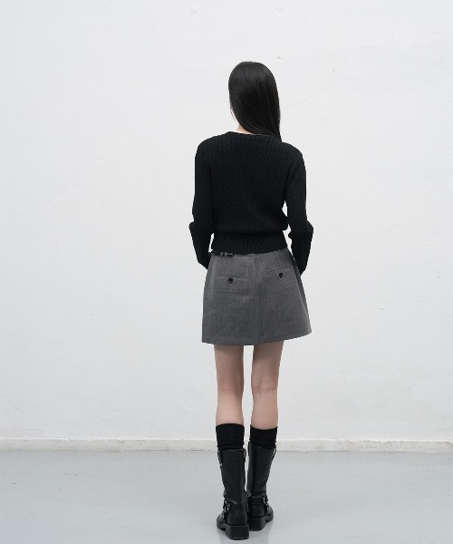 GENERAL IDEA(ジェネラルアイデア)の「【GENERAL IDEA】ウールブレンドケーブル編みVネックカーディガン / SIGNATURE SUPER FINE WOOL CABLE CARDIGAN(カーディガン/ボレロ・レディース・ローズ/グレー/ブラック/ダークブラウン・L/M/S/XS)」の10枚目の写真