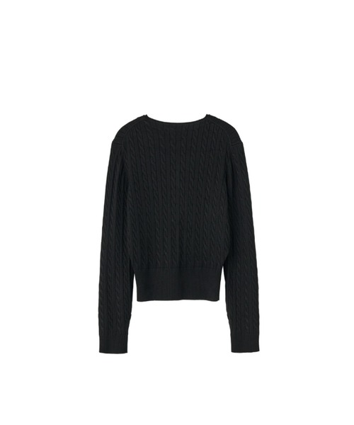GENERAL IDEA(ジェネラルアイデア)の「【GENERAL IDEA】ウールブレンドケーブル編みVネックカーディガン / SIGNATURE SUPER FINE WOOL CABLE CARDIGAN(カーディガン/ボレロ・レディース・ローズ/グレー/ブラック/ダークブラウン・L/M/S/XS)」の13枚目の写真