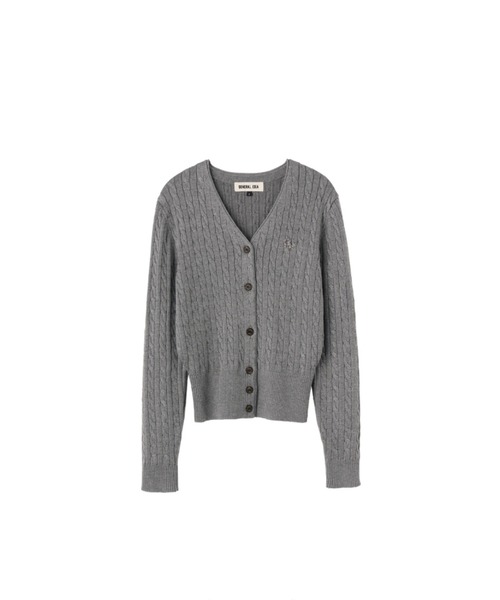 GENERAL IDEA(ジェネラルアイデア)の「【GENERAL IDEA】ウールブレンドケーブル編みVネックカーディガン / SIGNATURE SUPER FINE WOOL CABLE CARDIGAN(カーディガン/ボレロ・レディース・ローズ/グレー/ブラック/ダークブラウン・L/M/S/XS)」の20枚目の写真