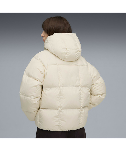 PUMA（プーマ）の「PUMA プーマ ウィメンズ フーデット パッファー ダウンジャケット（ブルゾン・レディース・ブラック/オフホワイト・X-SMALL/MEDIUM/X-LARGE/LARGE/SMALL）」の11枚目の写真