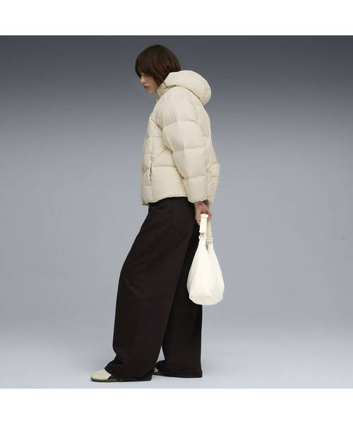 PUMA（プーマ）の「PUMA プーマ ウィメンズ フーデット パッファー ダウンジャケット（ブルゾン・レディース・ブラック/オフホワイト・X-SMALL/MEDIUM/X-LARGE/LARGE/SMALL）」の12枚目の写真