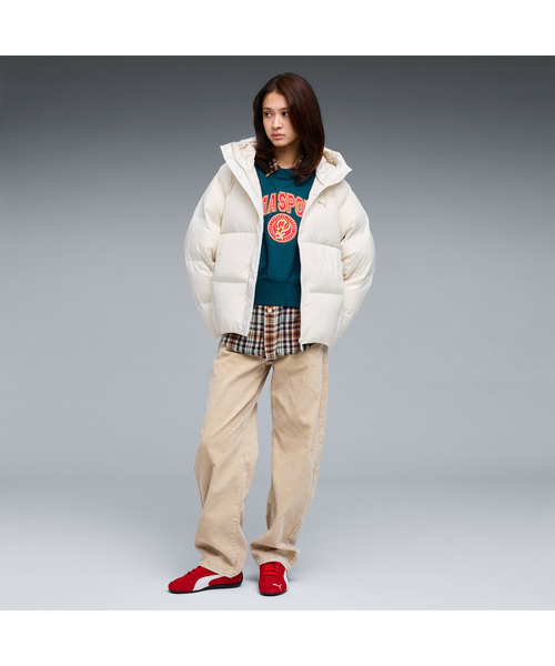 PUMA（プーマ）の「PUMA プーマ ウィメンズ フーデット パッファー ダウンジャケット（ブルゾン・レディース・ブラック/オフホワイト・X-SMALL/MEDIUM/X-LARGE/LARGE/SMALL）」の13枚目の写真