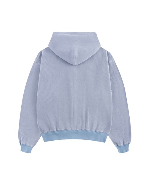 ジップフーディ｜Washed Thermal Zip Hoodie｜WOKE EDGE（パーカー