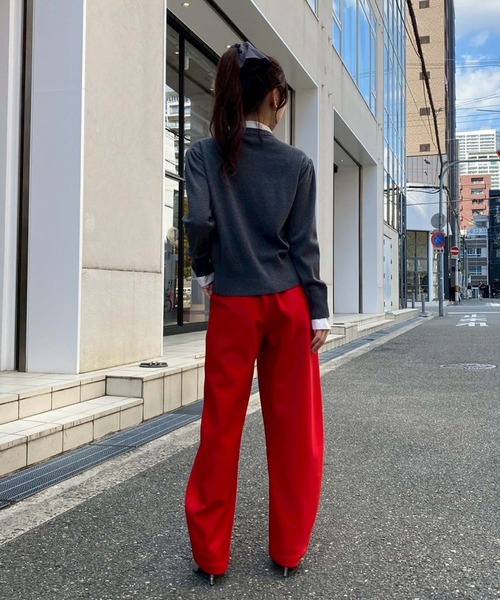 Narcissus（ナルシス）の「モロッコパンツ/コクーンパンツ/カーブ/美シルエット《動画あり》（その他パンツ・レディース・レッド/カーキ/ネイビー・FREE）」の14枚目の写真