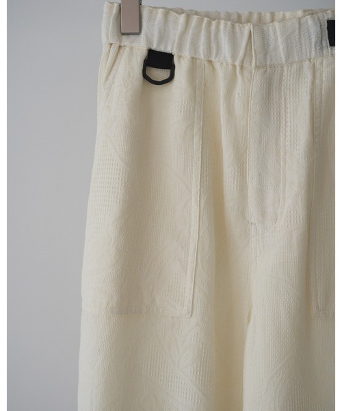 anuke（アンヌーク）の「Jacquard Drawstring Pants（その他パンツ・レディース・アイボリー/ネイビー・36inch/38inch）」の3枚目の写真