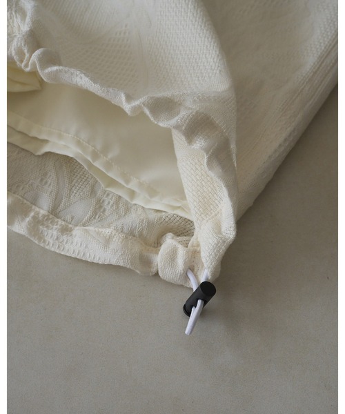 anuke（アンヌーク）の「Jacquard Drawstring Pants（その他パンツ・レディース・アイボリー/ネイビー・36inch/38inch）」の5枚目の写真
