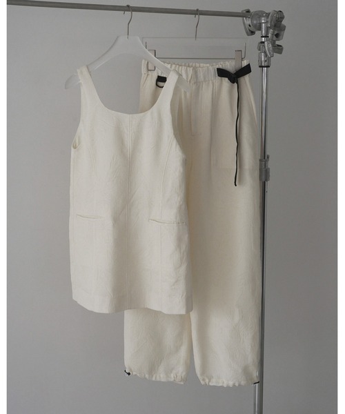 anuke（アンヌーク）の「Jacquard Drawstring Pants（その他パンツ・レディース・アイボリー/ネイビー・36inch/38inch）」の6枚目の写真