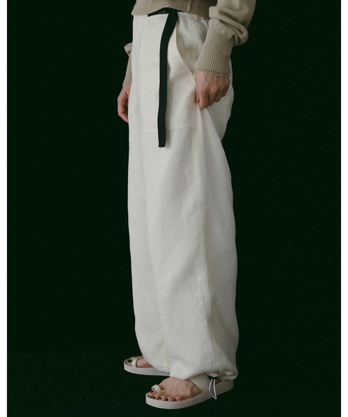anuke（アンヌーク）の「Jacquard Drawstring Pants（その他パンツ・レディース・アイボリー/ネイビー・36inch/38inch）」の16枚目の写真