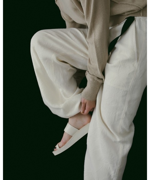 anuke（アンヌーク）の「Jacquard Drawstring Pants（その他パンツ・レディース・アイボリー/ネイビー・36inch/38inch）」の17枚目の写真