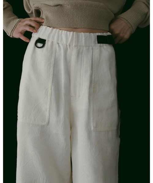 anuke（アンヌーク）の「Jacquard Drawstring Pants（その他パンツ・レディース・アイボリー/ネイビー・36inch/38inch）」の18枚目の写真