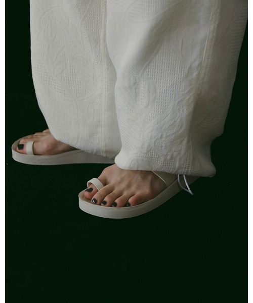 anuke（アンヌーク）の「Jacquard Drawstring Pants（その他パンツ・レディース・アイボリー/ネイビー・36inch/38inch）」の19枚目の写真