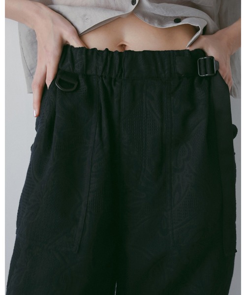 anuke（アンヌーク）の「Jacquard Drawstring Pants（その他パンツ・レディース・アイボリー/ネイビー・36inch/38inch）」の9枚目の写真