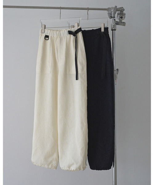 anuke（アンヌーク）の「Jacquard Drawstring Pants（その他パンツ・レディース・アイボリー/ネイビー・36inch/38inch）」の12枚目の写真