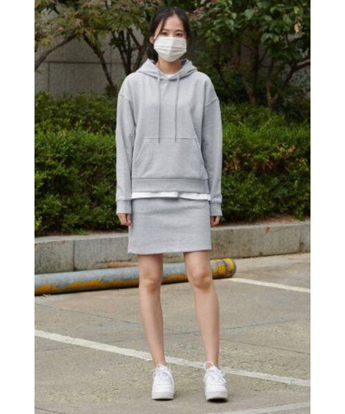 MUSINSA STANDARD WOMAN（ムシンサスタンダードウーマン）の「ウィメンズフラットテリースウェットミニスカート[ミディアムグレー]（スカート・レディース・その他・SMALL/MEDIUM/LARGE/X-SMALL）」の11枚目の写真