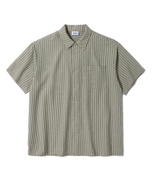 Verdnt（バーダント）の「マルチストライプバックロゴシャツ[ベージュ]（シャツ/ブラウス）」