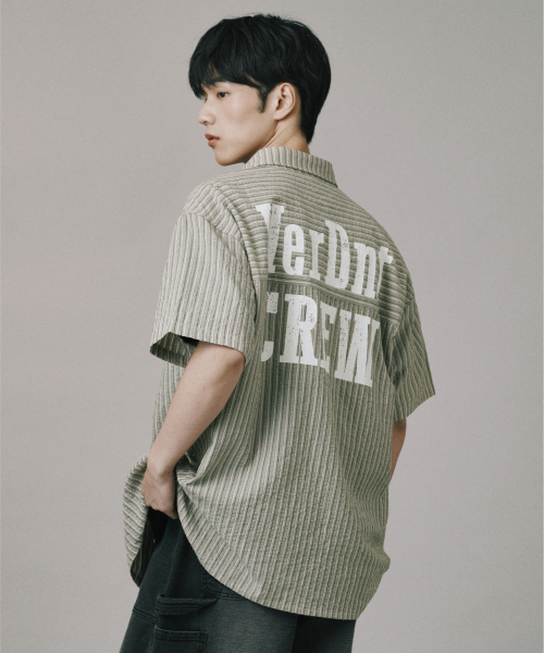 Verdnt（バーダント）の「マルチストライプバックロゴシャツ[ベージュ]（シャツ/ブラウス・レディース・その他・LARGE/SMALL/MEDIUM）」の5枚目の写真