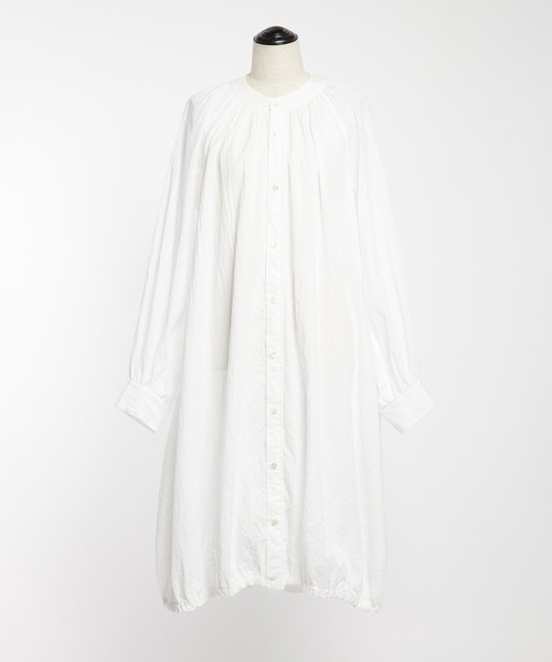 gomme(ゴム)の「ロングシャツワンピース(シャツワンピース・レディース・ブラック/ホワイト・MEDIUM)」の14枚目の写真