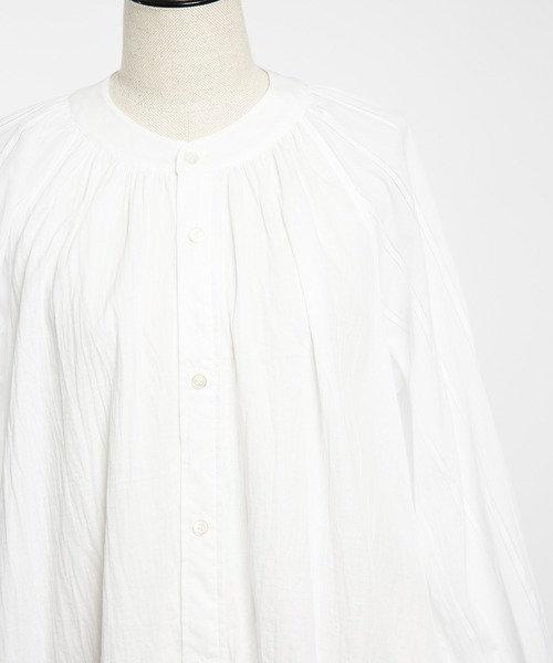 gomme(ゴム)の「ロングシャツワンピース(シャツワンピース・レディース・ブラック/ホワイト・MEDIUM)」の17枚目の写真