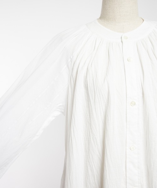 gomme(ゴム)の「ロングシャツワンピース(シャツワンピース・レディース・ブラック/ホワイト・MEDIUM)」の19枚目の写真