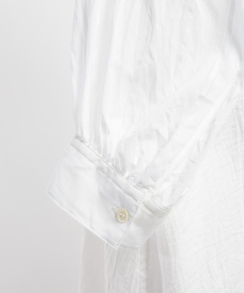 gomme(ゴム)の「ロングシャツワンピース(シャツワンピース・レディース・ブラック/ホワイト・MEDIUM)」の22枚目の写真