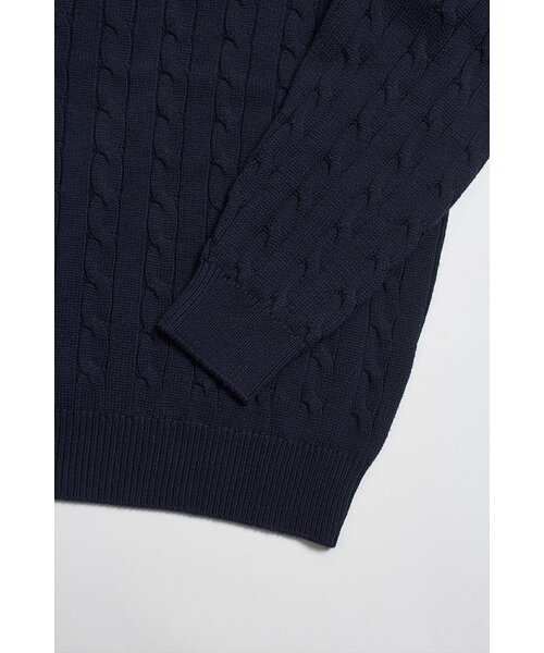 THE WEATHER IS AWESOME(ザウェザーイズオーサム)の「コットンケーブルニットクルーネック(ネイビー)(ニット/セーター・メンズ・その他・LARGE/MEDIUM)」の3枚目の写真