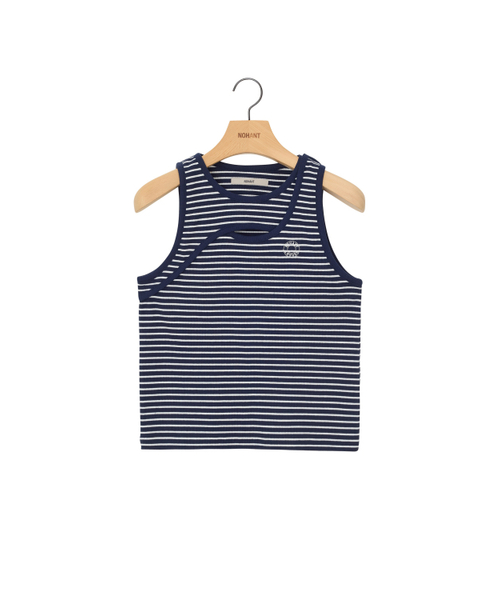 NOHANT(ノアン)の「CROSS SLEEVELESS STRIPE-NAVY(Tシャツ/カットソー・メンズ・その他・MEDIUM/X-SMALL/LARGE/SMALL)」の10枚目の写真