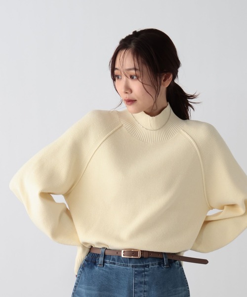 GLOBAL WORK（グローバルワーク）の「メルティハイネックアゼプルオーバー/581157（ニット/セーター・レディース・マスタード/グレー系その他7/レッド/ブラック/ブラウン系その他4/ホワイト系その他6/ライトピンク/ライトブルー/ライトイエロー・LARGE/SMALL/MEDIUM）」の7枚目の写真