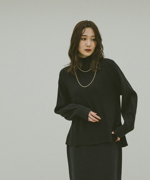 セール】メルティハイネックアゼプルオーバー/581157（ニット/セーター