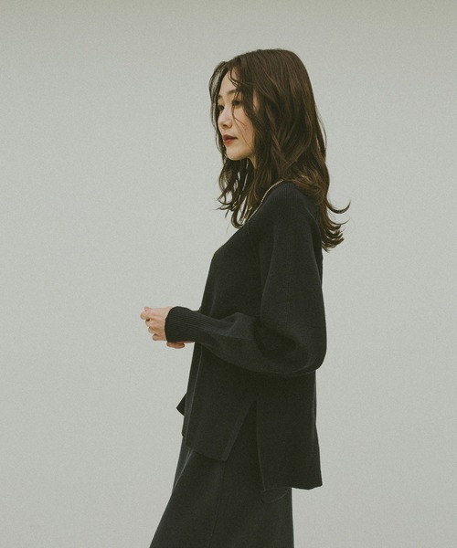 セール】メルティハイネックアゼプルオーバー/581157（ニット/セーター