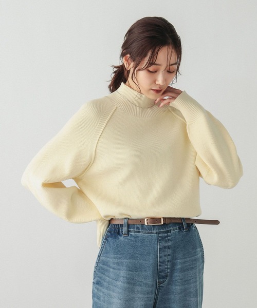 セール】メルティハイネックアゼプルオーバー/581157（ニット/セーター