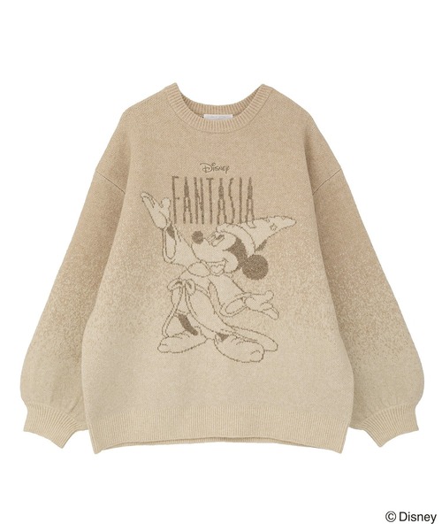 Disney（ディズニー）の「FANTASIA/ジャガードニットプルオーバー（ニット/セーター・レディース・チャコールグレー/ベージュ・FREE）」の2枚目の写真