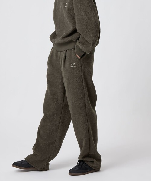 CITEN（シテン）の「＜CITEN＞裏起毛イージーパンツ（スウェットパンツ・レディース・ダークグレー/オフホワイト・M/S）」の7枚目の写真