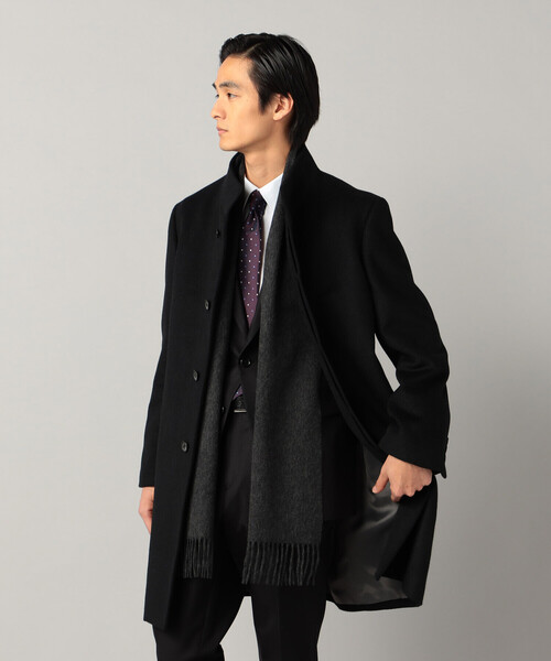 COMME CA MEN(コムサメン)の「ウォッシャブルカシミヤ プレーンマフラー(マフラー・メンズ・キャメル/チャコールグレー/グレー/ブルー/ブラック・FREE)」の9枚目の写真
