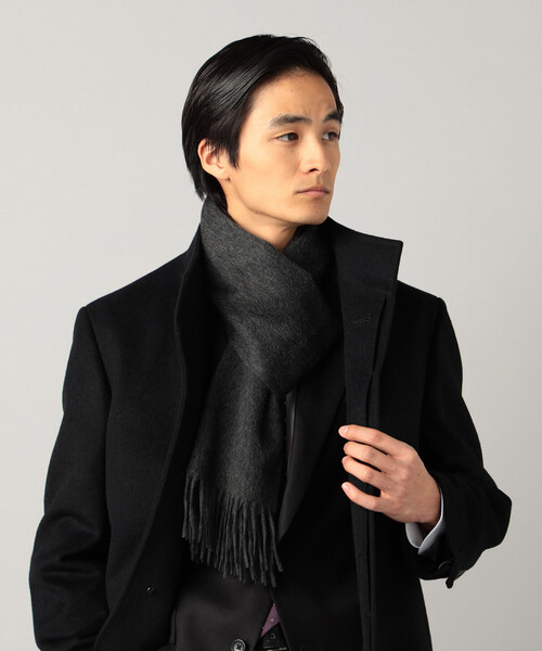 COMME CA MEN(コムサメン)の「ウォッシャブルカシミヤ プレーンマフラー(マフラー・メンズ・キャメル/チャコールグレー/グレー/ブルー/ブラック・FREE)」の10枚目の写真