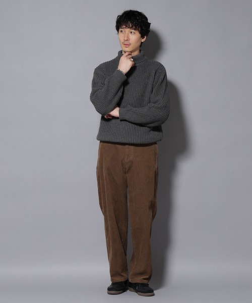 NANO universe（ナノユニバース）の「ローゲージタートルニット（ニット/セーター・メンズ・オフホワイト/ブラック/チャコール・S/M/L）」の15枚目の写真