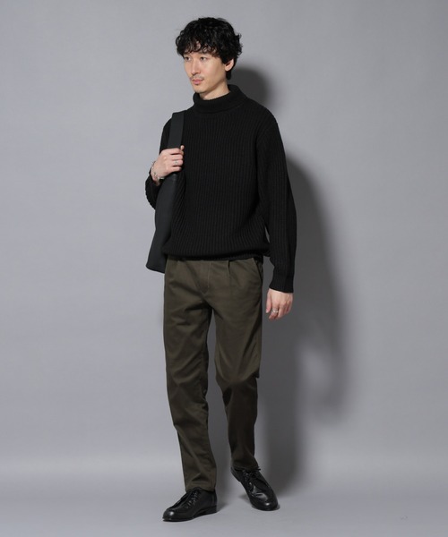 NANO universe（ナノユニバース）の「ローゲージタートルニット（ニット/セーター・メンズ・オフホワイト/ブラック/チャコール・S/M/L）」の22枚目の写真