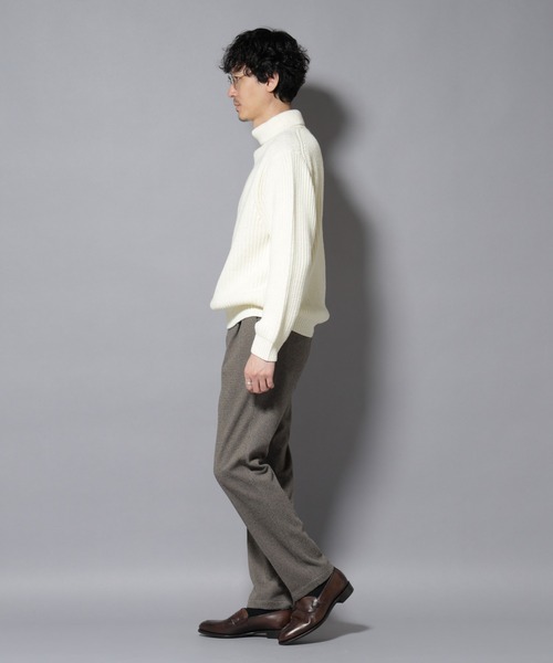 NANO universe（ナノユニバース）の「ローゲージタートルニット（ニット/セーター・メンズ・オフホワイト/ブラック/チャコール・S/M/L）」の10枚目の写真